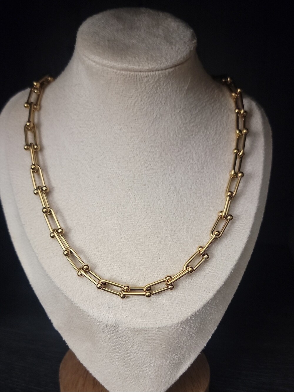 Gold Link Chain Necklace - Women's Elegant Statement